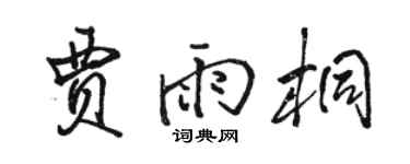 駱恆光賈雨桐行書個性簽名怎么寫