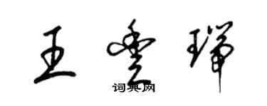 梁錦英王豐瑞草書個性簽名怎么寫