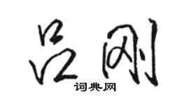 駱恆光呂剛行書個性簽名怎么寫