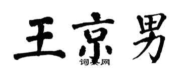 翁闓運王京男楷書個性簽名怎么寫