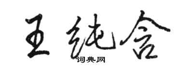 駱恆光王純含行書個性簽名怎么寫