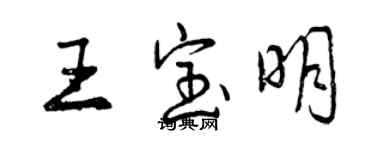 曾慶福王寶明行書個性簽名怎么寫