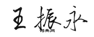 駱恆光王振永行書個性簽名怎么寫