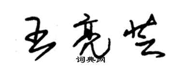 朱錫榮王亮芝草書個性簽名怎么寫