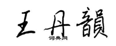 王正良王丹韻行書個性簽名怎么寫