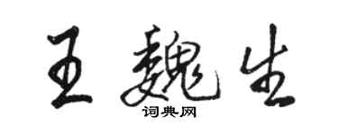 駱恆光王魏生行書個性簽名怎么寫