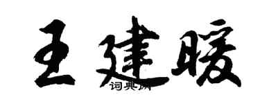 胡問遂王建暖行書個性簽名怎么寫