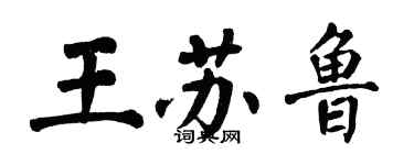 翁闓運王蘇魯楷書個性簽名怎么寫