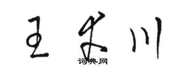 駱恆光王幸川草書個性簽名怎么寫