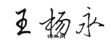 駱恆光王楊永行書個性簽名怎么寫
