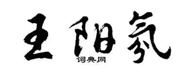 胡問遂王陽氛行書個性簽名怎么寫
