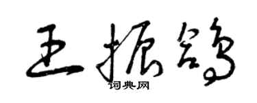 曾慶福王振鴿草書個性簽名怎么寫