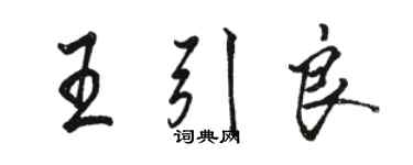 駱恆光王引良行書個性簽名怎么寫