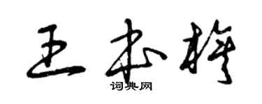 曾慶福王本旗草書個性簽名怎么寫