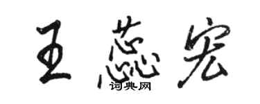 駱恆光王蕊宏行書個性簽名怎么寫