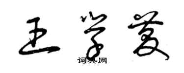 曾慶福王學慶草書個性簽名怎么寫