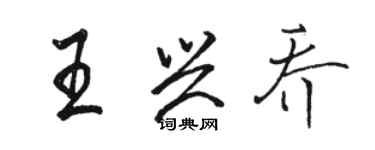 駱恆光王興喬行書個性簽名怎么寫