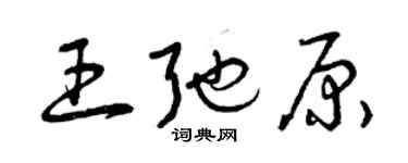 曾慶福王弛原草書個性簽名怎么寫