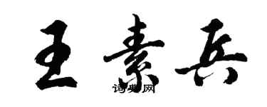 胡問遂王素兵行書個性簽名怎么寫