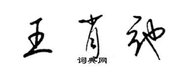 梁錦英王肖弛草書個性簽名怎么寫