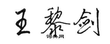 駱恆光王黎劍行書個性簽名怎么寫