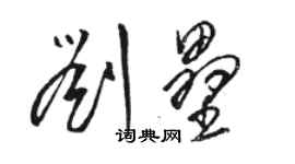 駱恆光劉壘草書個性簽名怎么寫