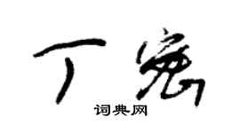 朱錫榮丁密草書個性簽名怎么寫