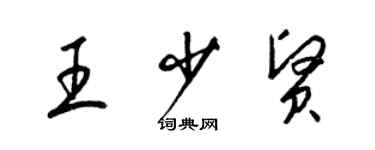 梁錦英王少賢草書個性簽名怎么寫