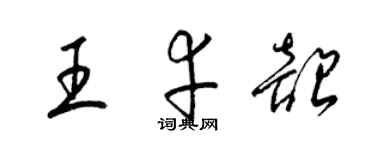 梁錦英王幸韶草書個性簽名怎么寫