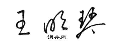 駱恆光王明琴草書個性簽名怎么寫