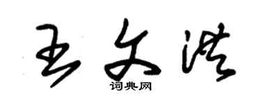 朱錫榮王文洪草書個性簽名怎么寫