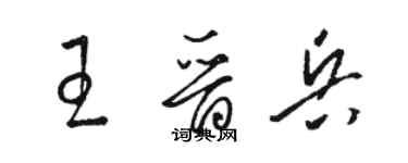 駱恆光王晉兵草書個性簽名怎么寫