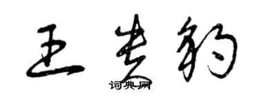 曾慶福王貴豹草書個性簽名怎么寫