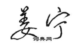 駱恆光姜寧行書個性簽名怎么寫