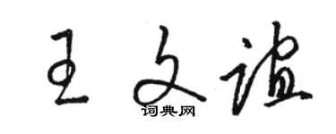 駱恆光王文誼草書個性簽名怎么寫