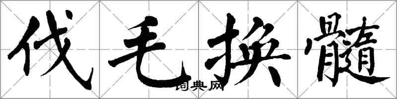 翁闓運伐毛換髓楷書怎么寫