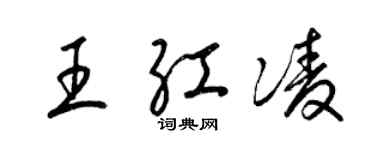 梁錦英王紅凌草書個性簽名怎么寫