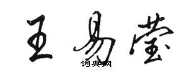 駱恆光王易瑩行書個性簽名怎么寫