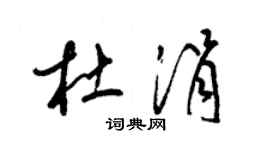 梁錦英杜涓草書個性簽名怎么寫