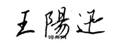 王正良王陽迅行書個性簽名怎么寫