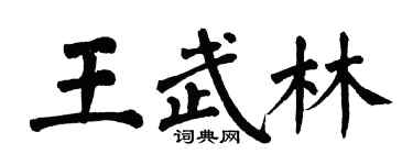 翁闓運王武林楷書個性簽名怎么寫