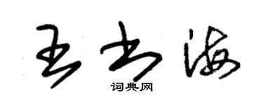 朱錫榮王書海草書個性簽名怎么寫