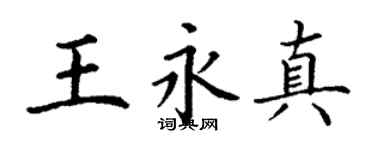丁謙王永真楷書個性簽名怎么寫
