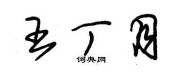 朱錫榮王丁月草書個性簽名怎么寫