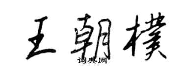 王正良王朝朴行書個性簽名怎么寫