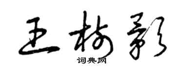 曾慶福王樹影草書個性簽名怎么寫