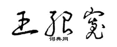 曾慶福王紹寬草書個性簽名怎么寫
