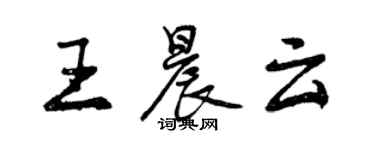 曾慶福王晨雲行書個性簽名怎么寫