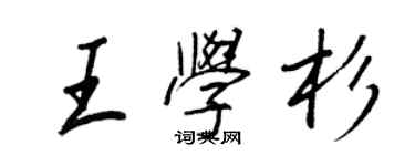 王正良王學杉行書個性簽名怎么寫