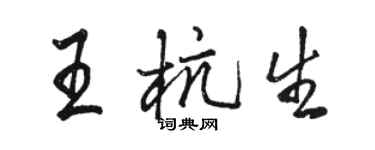 駱恆光王杭生行書個性簽名怎么寫